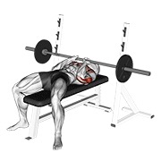 Close-grip press de banca con barra