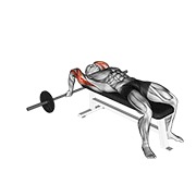Tumbado close-grip triceps extensión con barra
