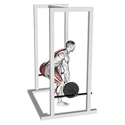 Rack pull con barra