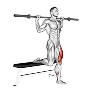 Single leg split sentadilla con barra