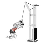Kneeling crunch en polea