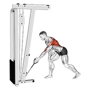 One arm bent over remo en polea