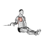 Sentado shoulder internal rotation en polea