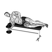 Tumbado supination con mancuerna