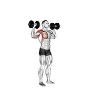 One arm press de hombros con mancuerna