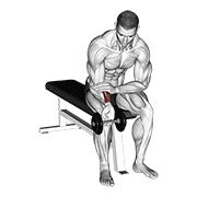 One arm wrist curl con mancuerna