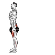 Posterior zancada con mancuerna