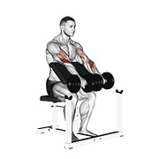 Inverso preacher curl con mancuerna