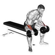 Inverso wrist curl con mancuerna