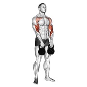 Alternating hang clean con kettlebell