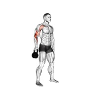 Bottoms up clean from the hang position con kettlebell