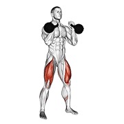 Frontal sentadilla con kettlebell