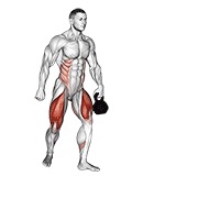 Zancada pass through con kettlebell