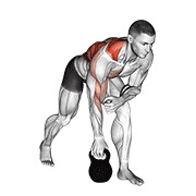 One arm remo con kettlebell
