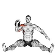 Sentado press con kettlebell