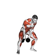 Two arm clean con kettlebell