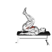 Leg pull in flat bench
