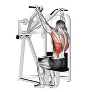 Inverso grip en máquina jalón al pecho