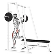 Single leg split sentadilla multipower