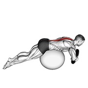 Con lastre hyperextension (on stability ball)