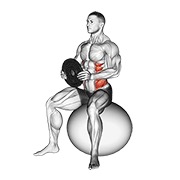 Con lastre sentado twist (on stability ball)