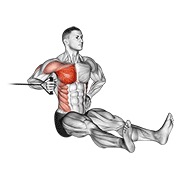 One arm twisting chest press con banda