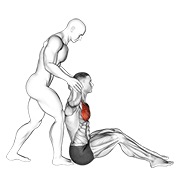 Behind head chest stretch