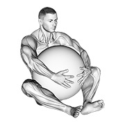 Exercise ball hug