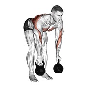 Two arm remo con kettlebell