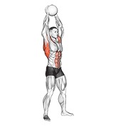 Medicine ball sobre la cabeza slam