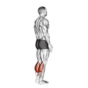 Bodyweight de pie elevación de gemelos