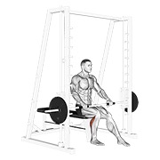 Sentado one leg elevación de gemelos multipower