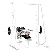 En máquina declinado close grip press de banca multipower