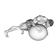 Prone twist on stability ball