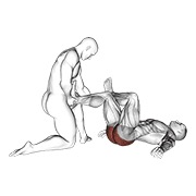 Asistido tumbado gluteus and piriformis stretch