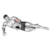 Tumbado supination on floor con mancuerna