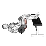 Glute bridge two legs on bench (male) con barra